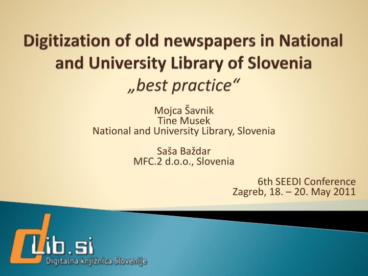 digitization of old newspapers in national and university library of slovenia best practice