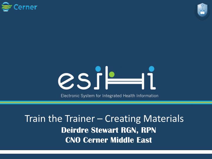 train the trainer creating materials