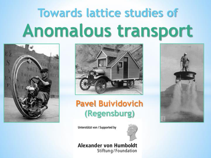 towards lattice studies of anomalous transport