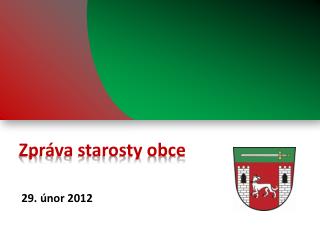 Zpráva starosty obce