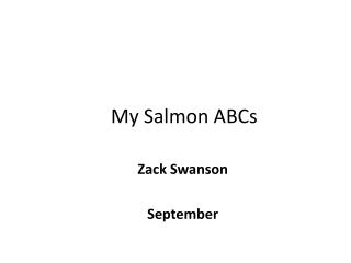 My Salmon ABCs