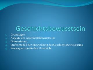 geschichtsbewusstsein