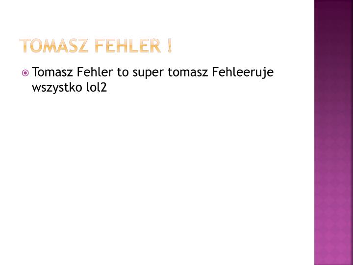 tomasz fehler