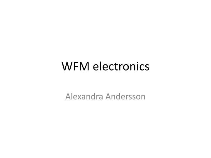 wfm electronics