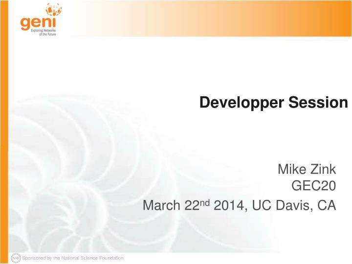 developper session