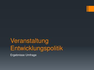 veranstaltung entwicklungspolitik