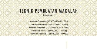 teknik pembuatan makalah