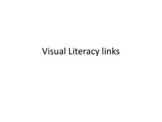 Visual Literacy links