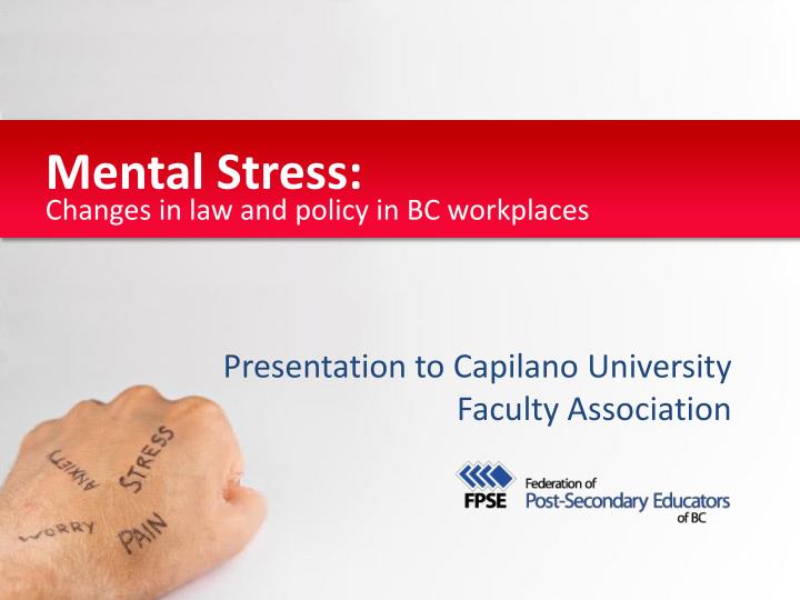 presentation to capilano university faculty association