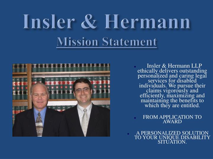 insler hermann mission statement