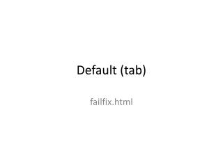 Default (tab)