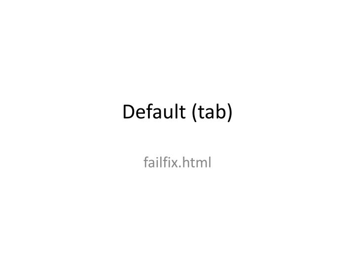 default tab