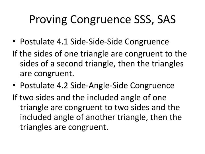 proving congruence sss sas