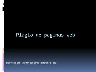 plagio de paginas web