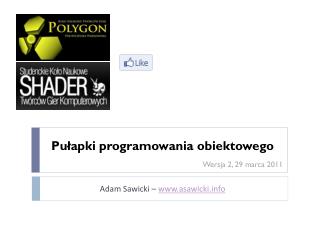 pu apki programowania obiektowego