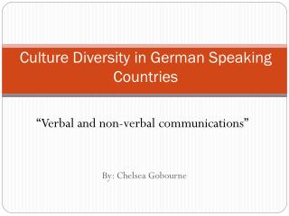 Culture Diversity in German Speaking Countries