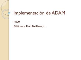 implementaci n de adam