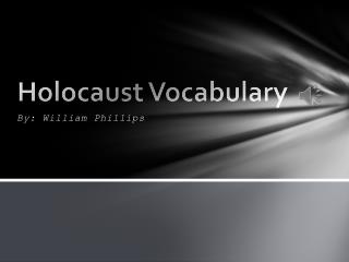 holocaust vocabulary