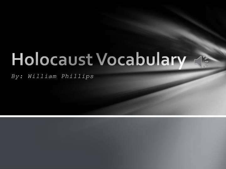 holocaust vocabulary