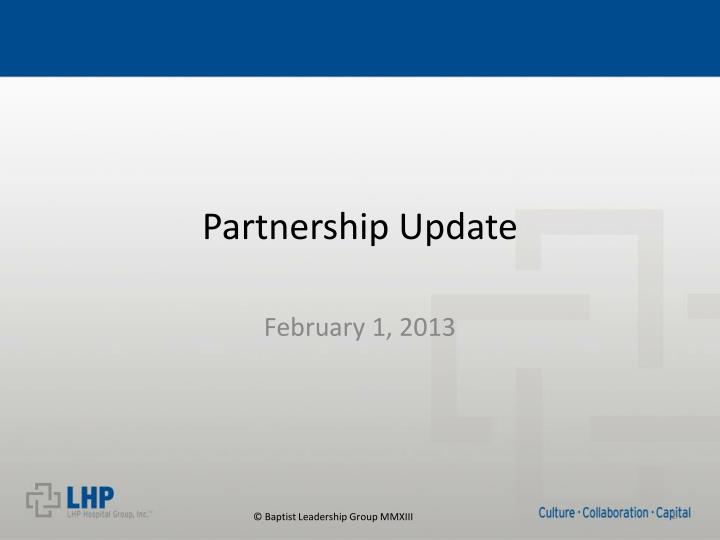 partnership update