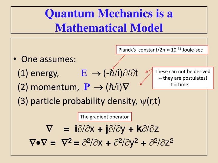 quantum mechanics is a mathematical model