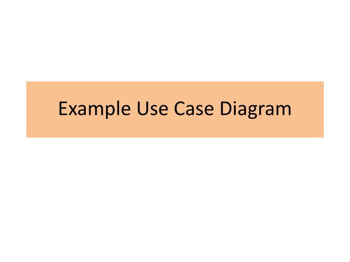 example use case diagram