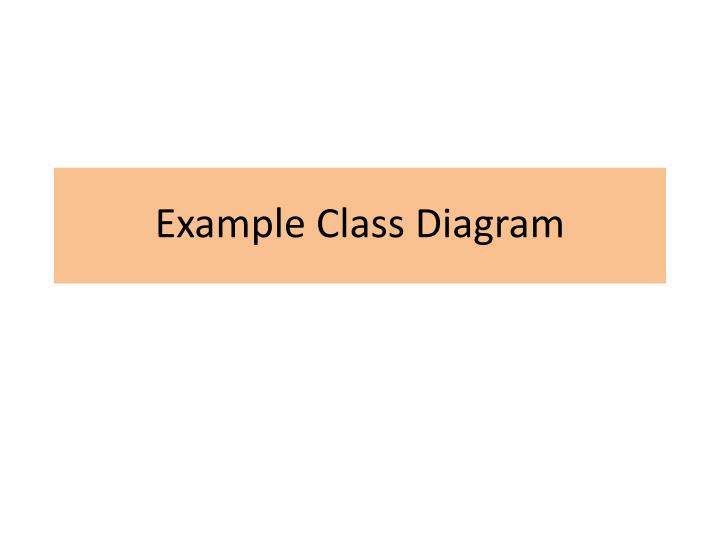 example class diagram