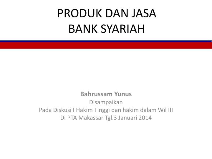 produk dan jasa bank syariah