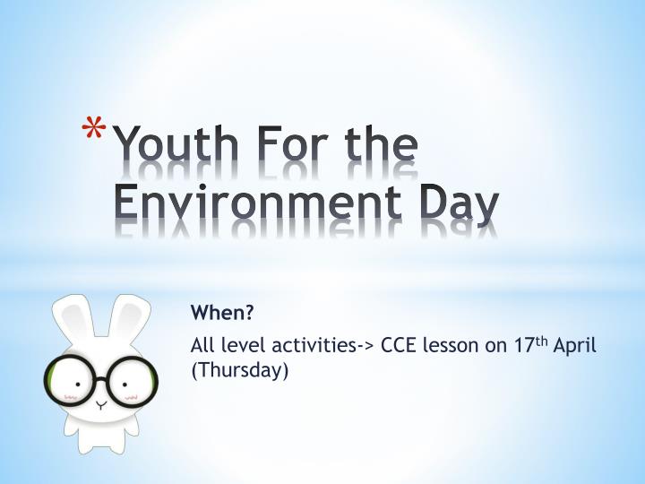 youth for the environment day