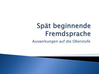 sp t beginnende fremdsprache
