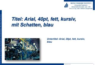 titel arial 40pt fett kursiv mit schatten blau