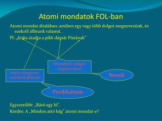 atomi mondatok fol ban
