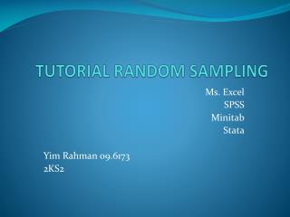 tutorial random sampling