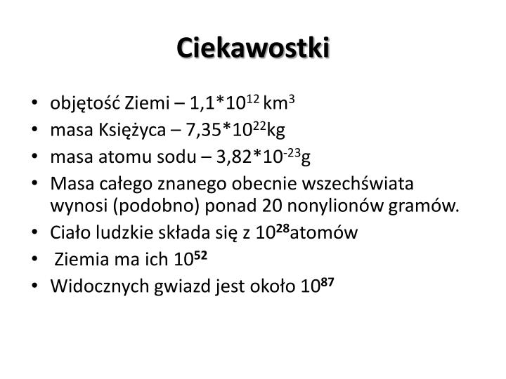 ciekawostki