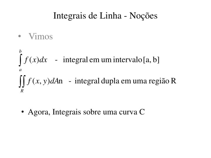 integrais de linha no es