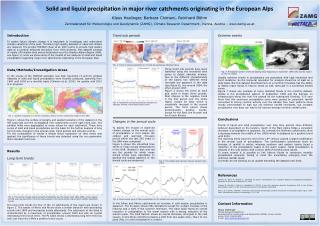 Solid and liquid precipitation in major river catchments originating in the European Alps