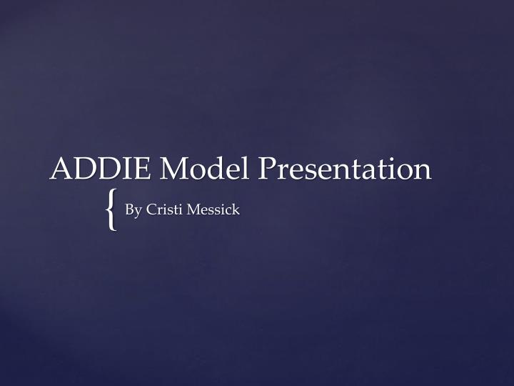 addie model presentation