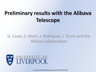 Preliminary results with the Alibava Telescope