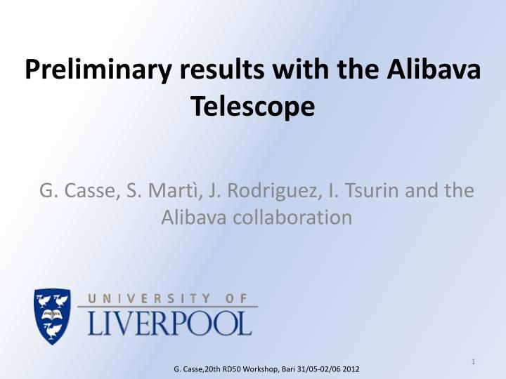 preliminary results with the alibava telescope