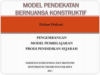 model pendekatan bernuansa konstruktif