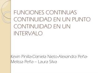 funciones continuas continuidad en un punto continuidad en un intervalo