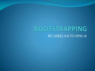 bootstrapping
