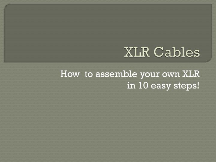 xlr cables