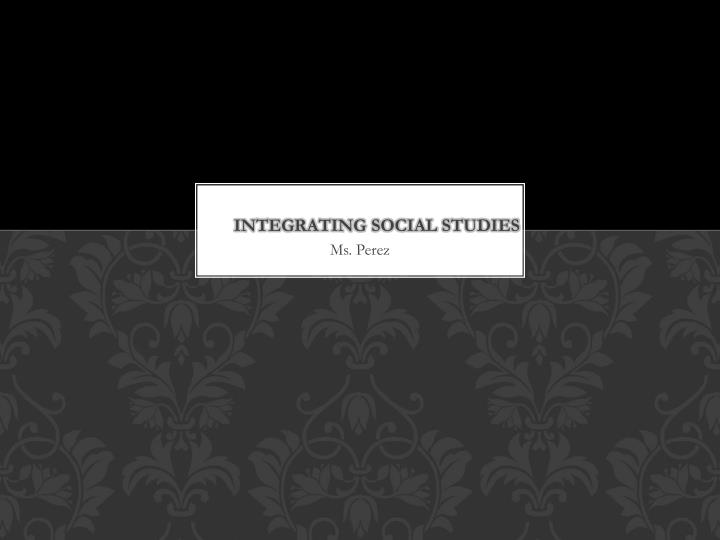 integrating social studies