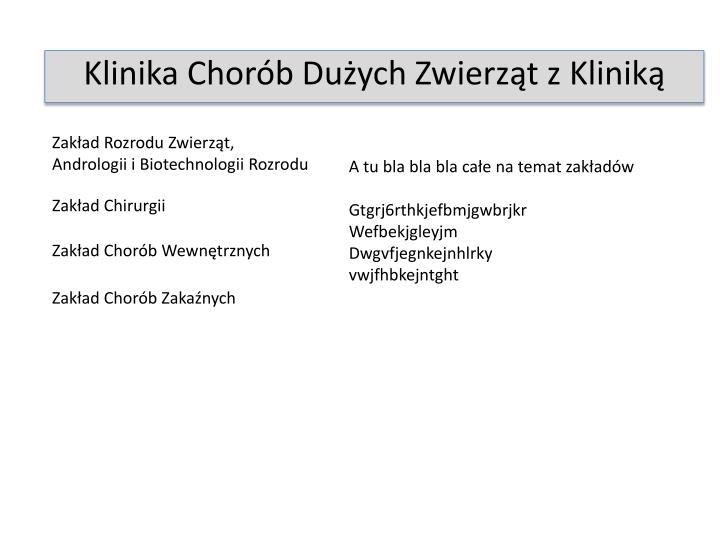 klinika chor b du ych zwierz t z klinik