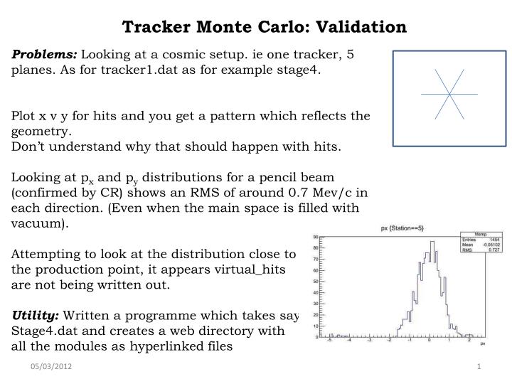 tracker monte carlo validation