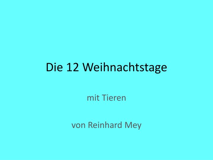 die 12 weihnachtstage