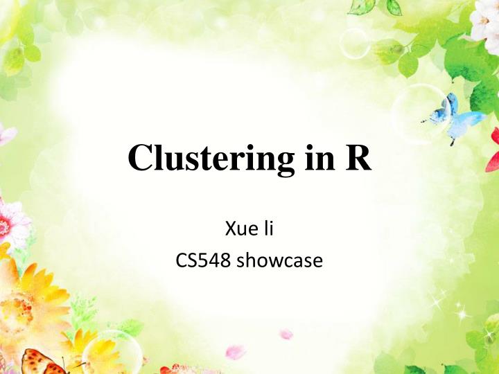 clustering in r