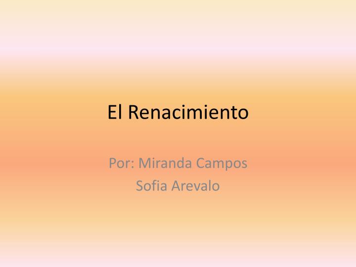 el renacimiento