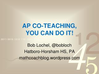 ap co teaching you can do it
